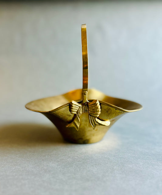 Brass Bow Basket