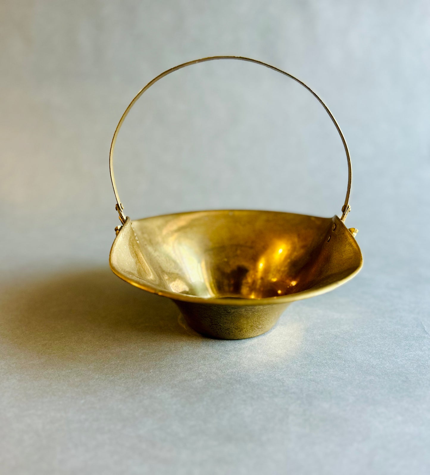 Brass Bow Basket