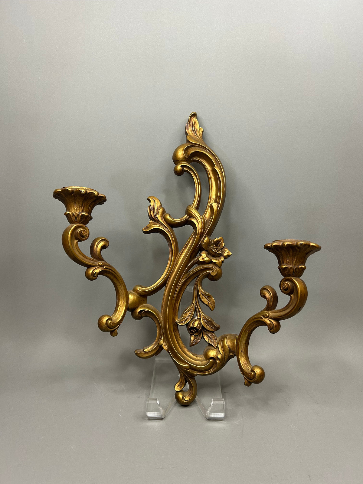 Syroco double arm candle sconce