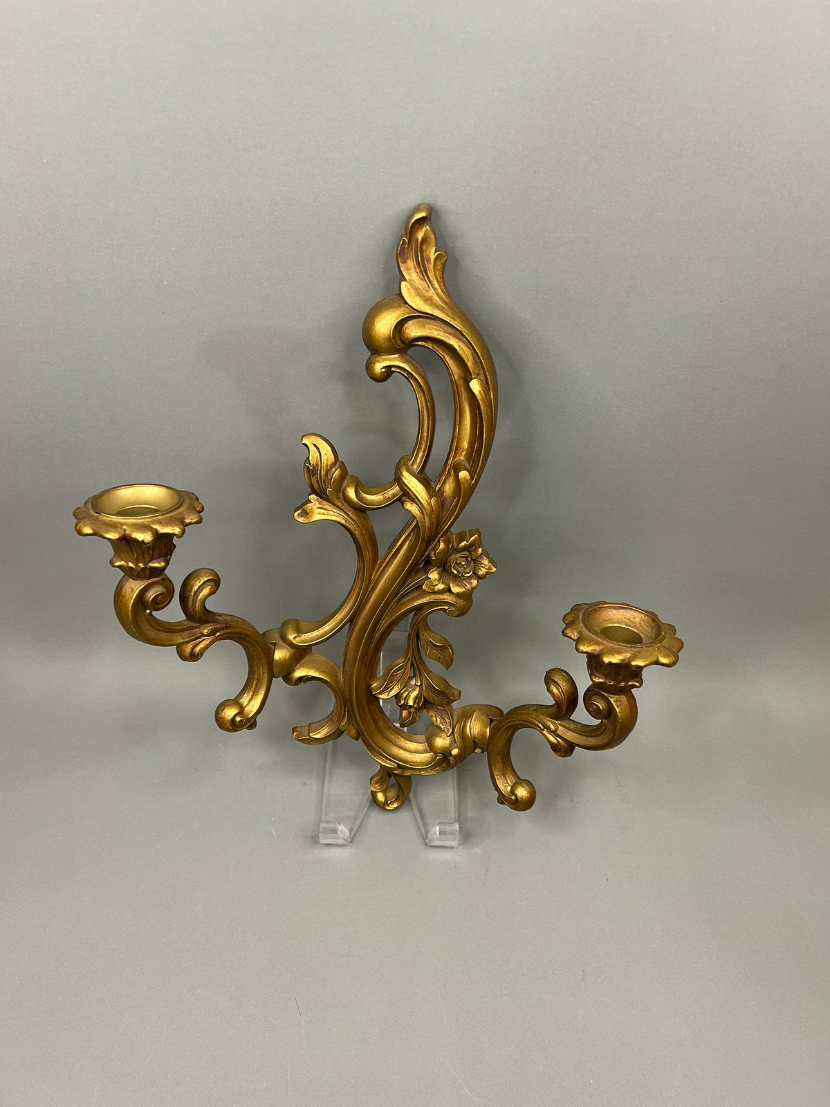 Syroco double arm candle sconce