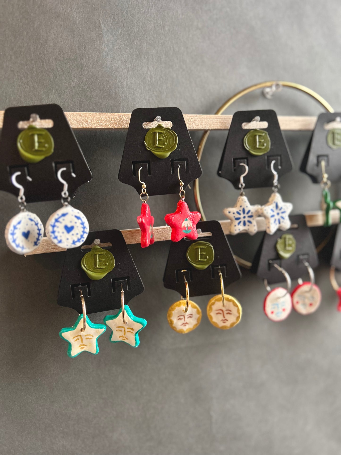 Clay earrings