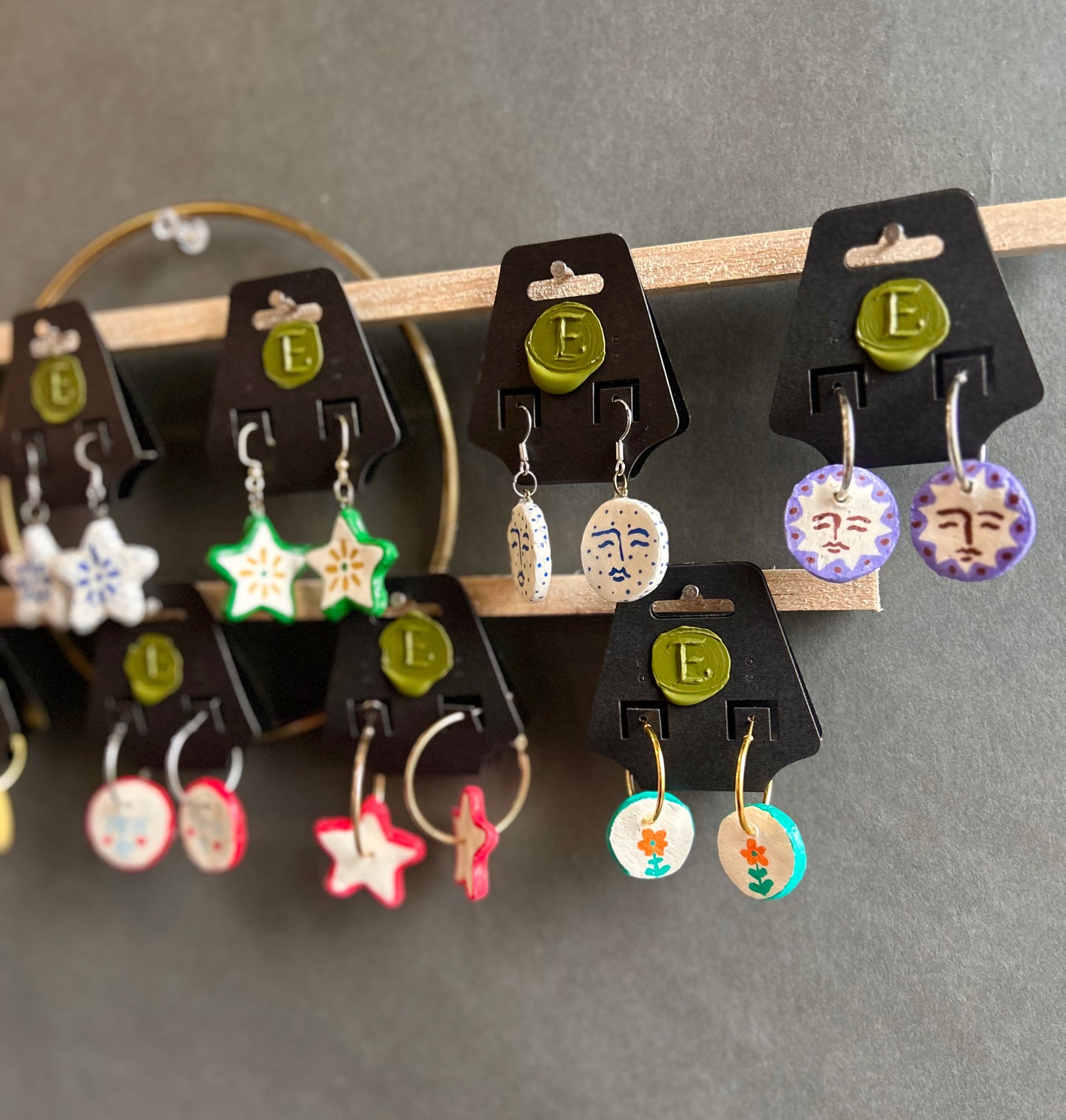 Clay earrings