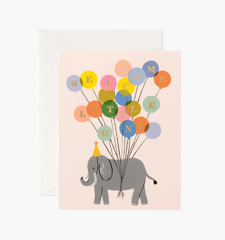 Welcome Elephant Baby Card