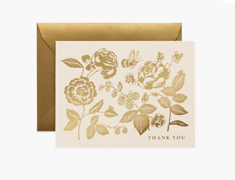 English Rose Thank You Card