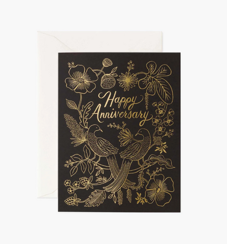 Love Birds Anniversary Greeting Card