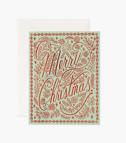 Crimson Christmas Greeting Card