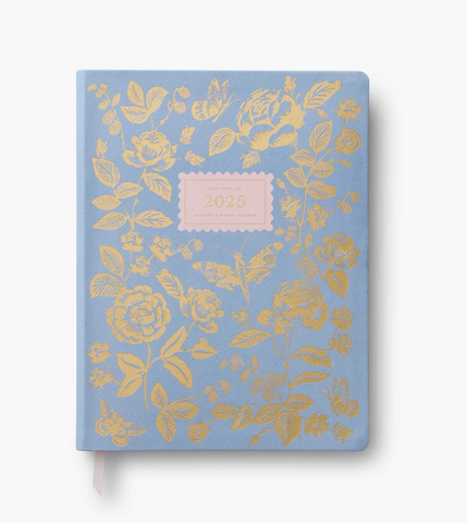 2025 12-Month Bookbound Planner English Rose