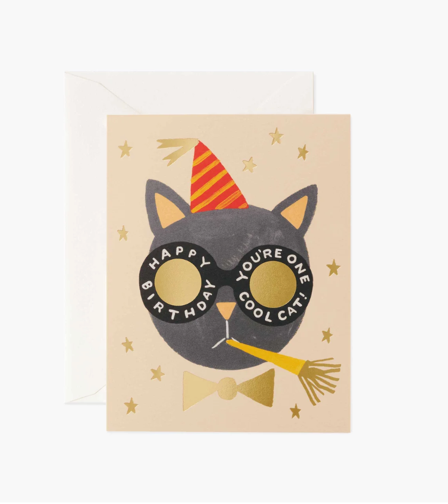 Birthday Cat Greeting Card