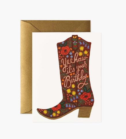 Birthday Boot Greeting Card