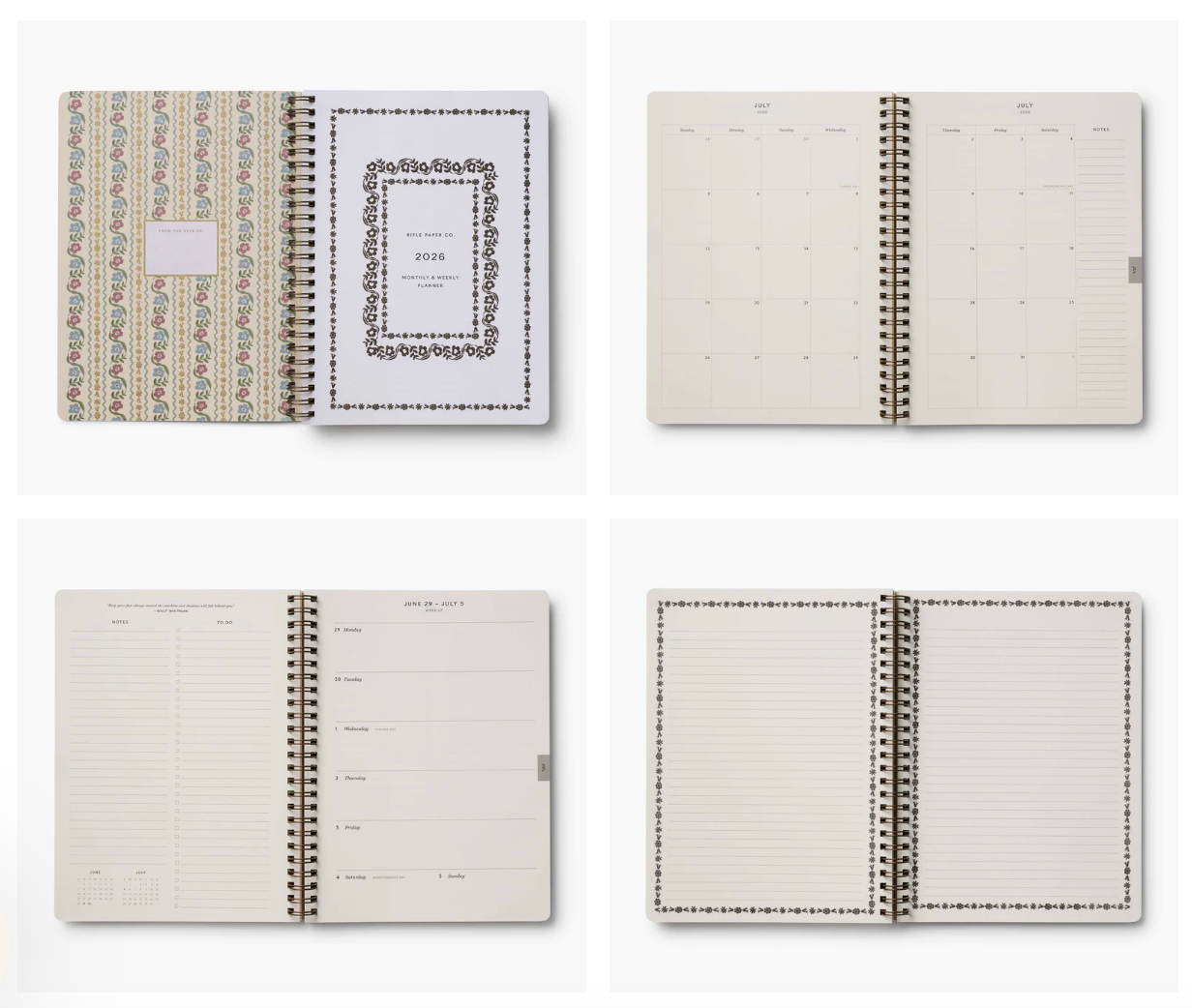 2026 Dahlia 12-Month Softcover Spiral Planner