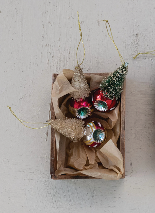 Bottle Brush Tree on Glass Ball