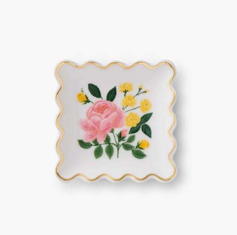 Porcelain Ring Dish - Roses