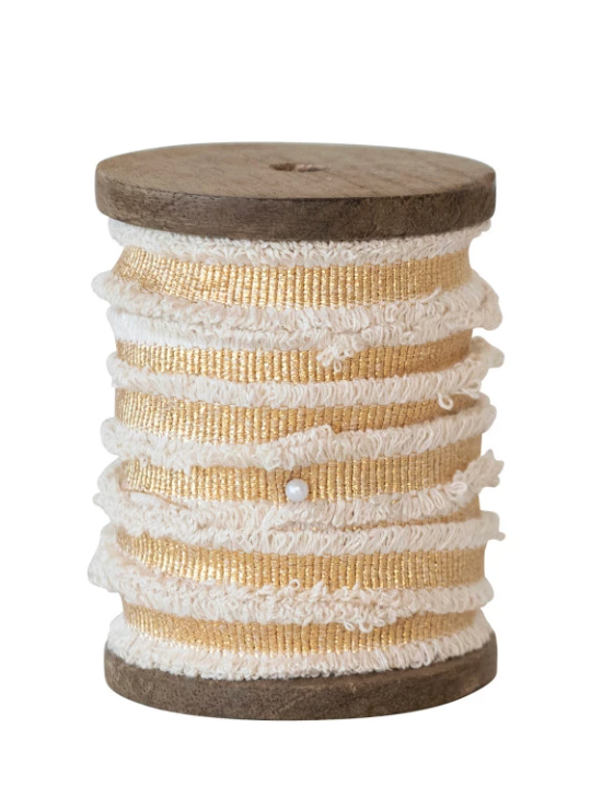 Metallic Thread & Fringe Ribbon