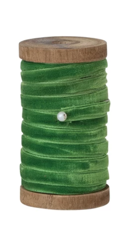 Velvet Ribbon on Wood Spool