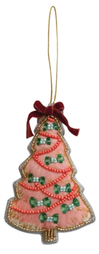 Hand Beaded Christmas Tree Ornament
