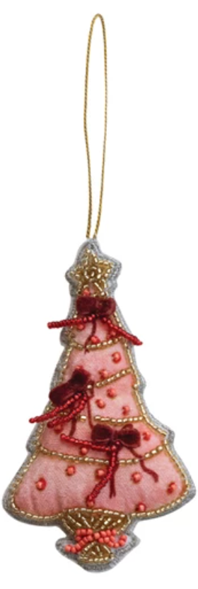 Hand Beaded Christmas Tree Ornament