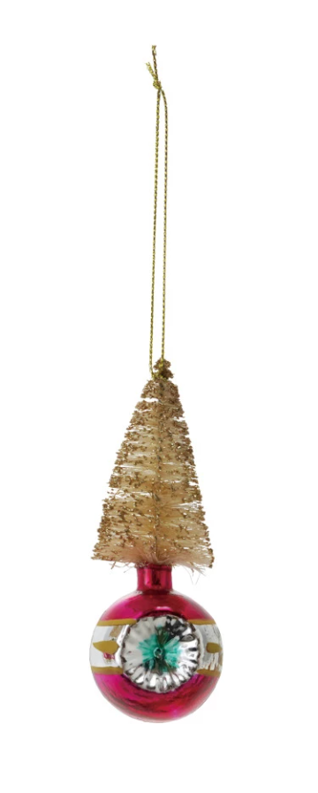 Bottle Brush Tree on Glass Ball