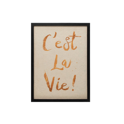 Wood Framed Wall Decor "C'est La Vie"