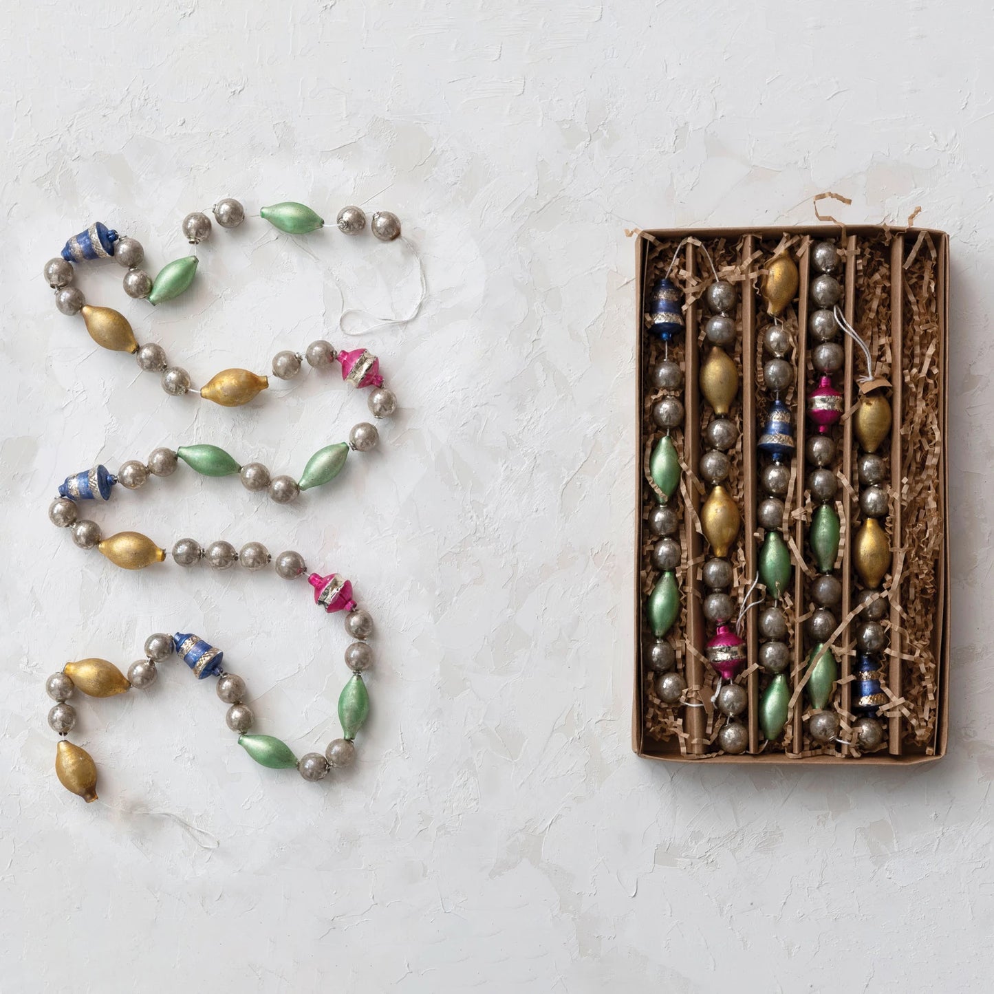 Vintage Style Glass Garland