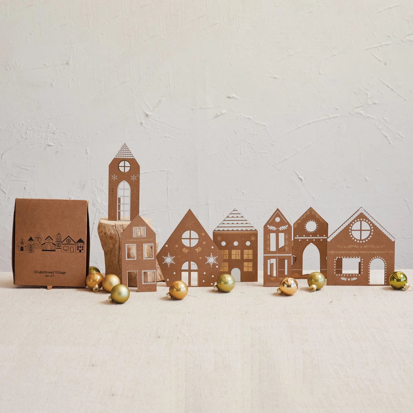 Cardboard Gingerbread House Village
