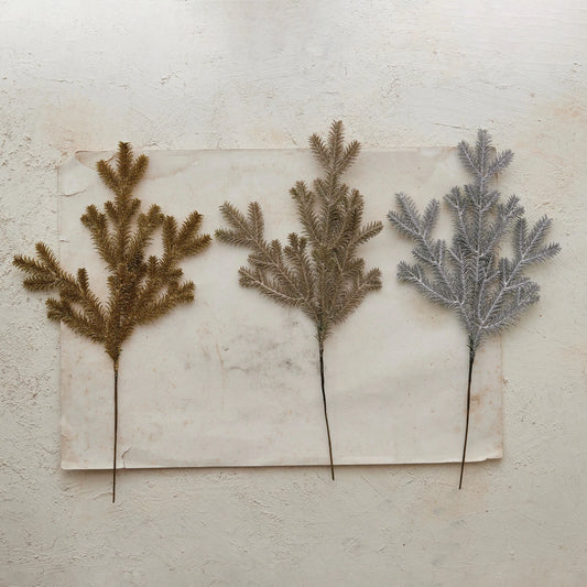 Glitter Pine Stem, 2 Colors