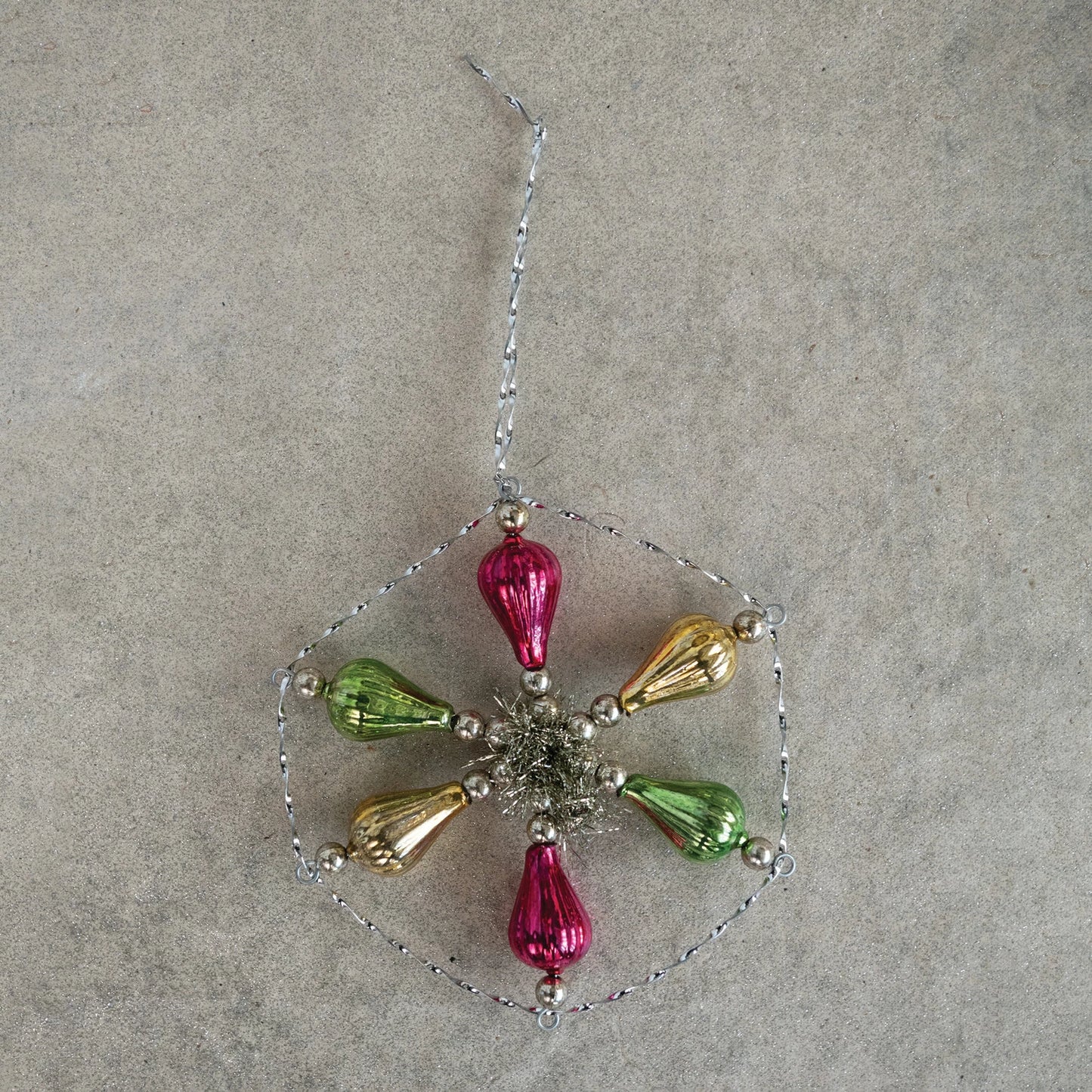 Vintage Style Glass Snowflake Ornament
