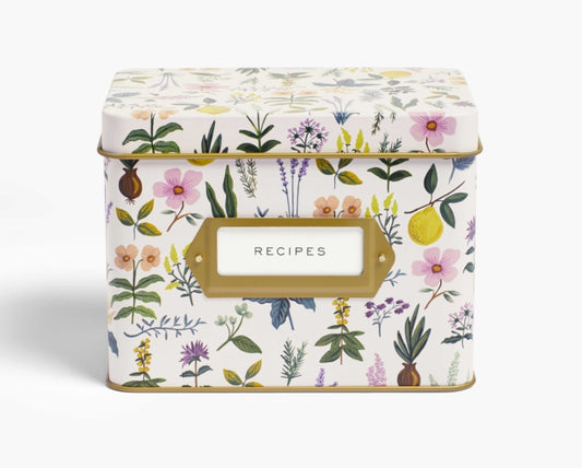 Herb Garden Recipe Tin with Cards