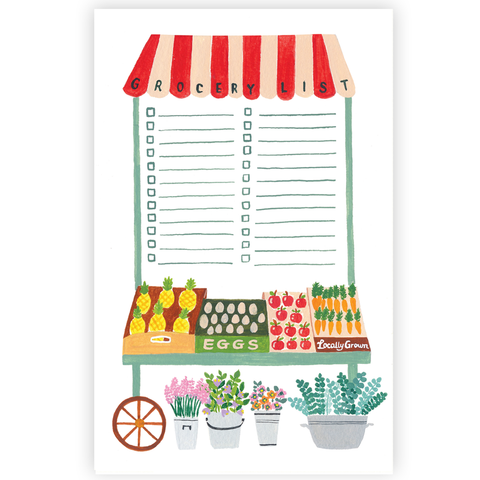 Farmer's Market List Notepad