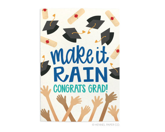 Make It Rain Card Graduation Card