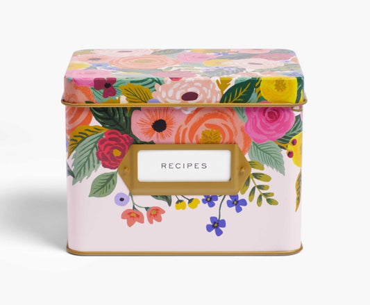 Juliet Rose Recipe Tin with Cards