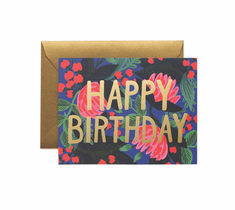 Floral Foil Birthday Card