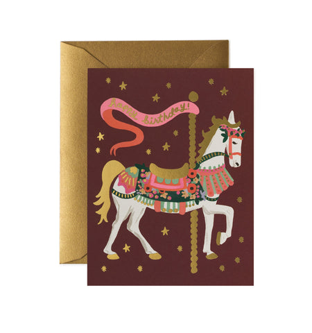 Carousel Birthday Card