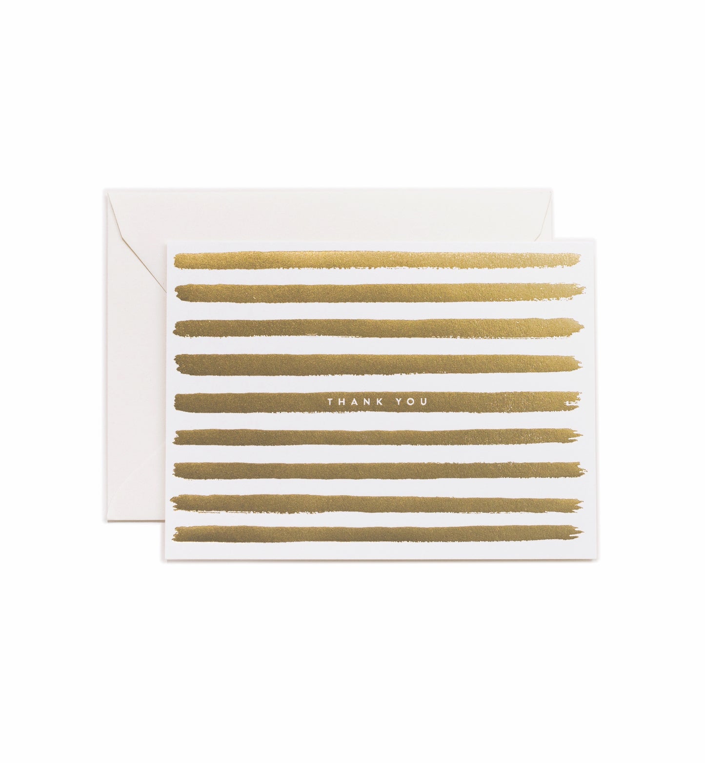 Gold Striped Thank you Card