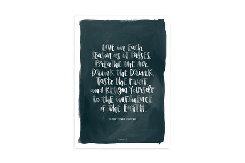 Seasons Quote Art Print