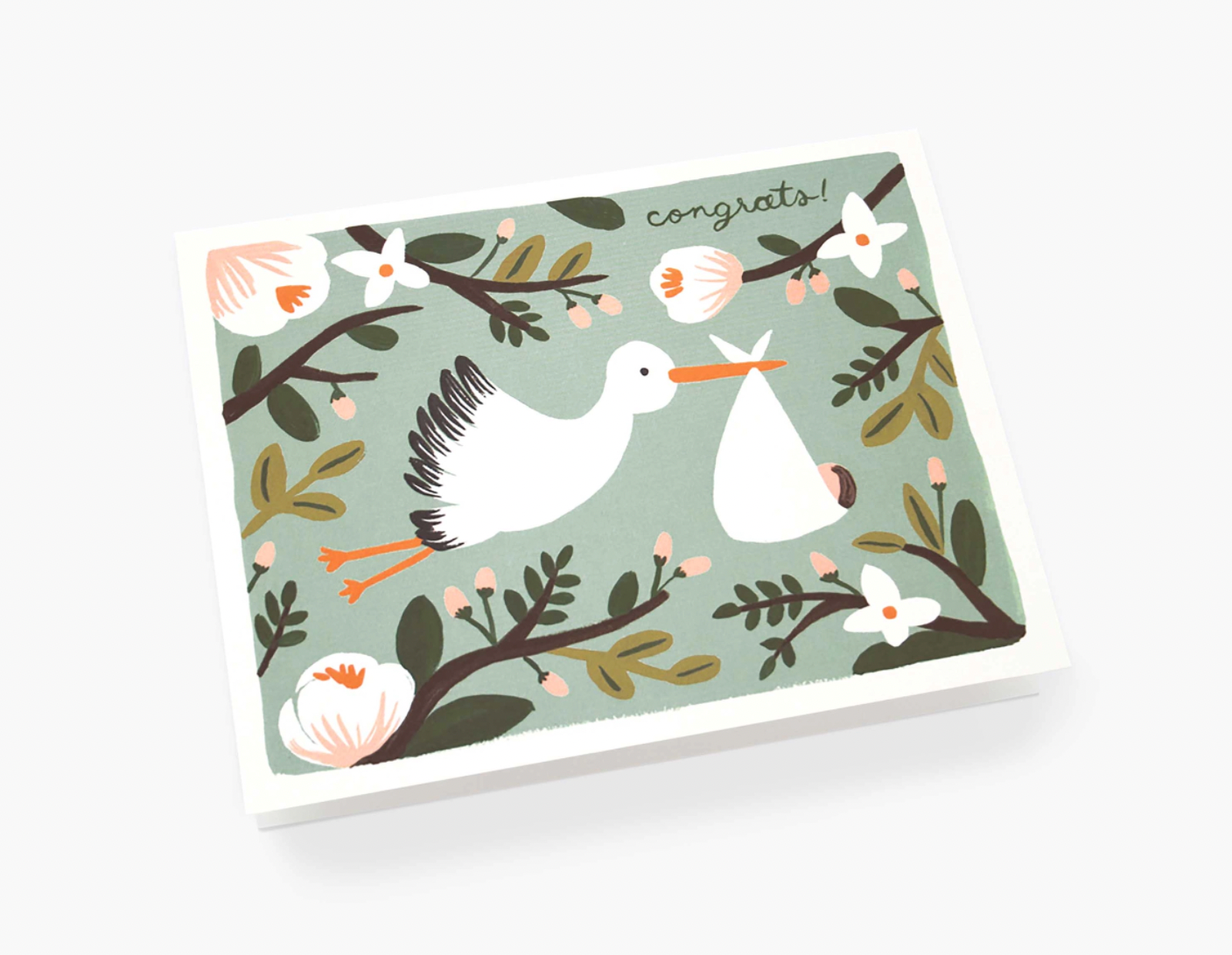 Congrats Stork Greeting Card