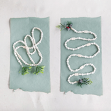 Wood Bead Garland with Greenery Tassel, 2 Styles