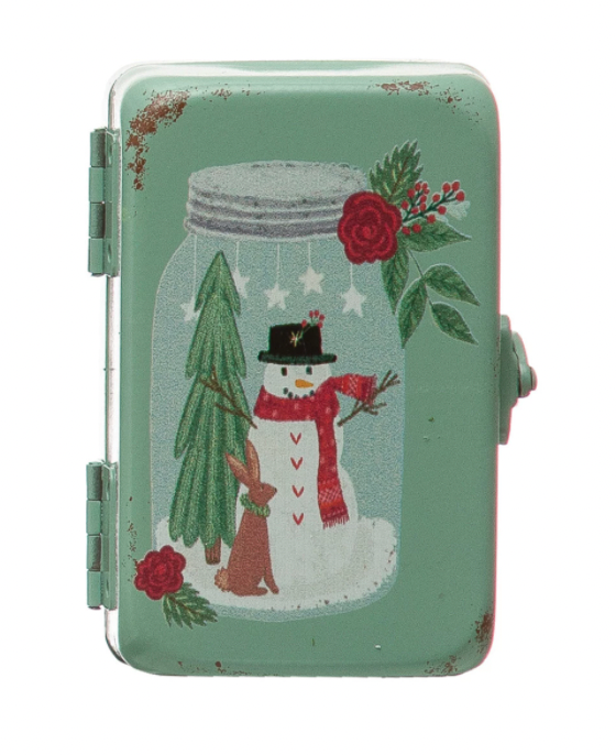 Decorative Holiday Metal Boxes, 4 Styles