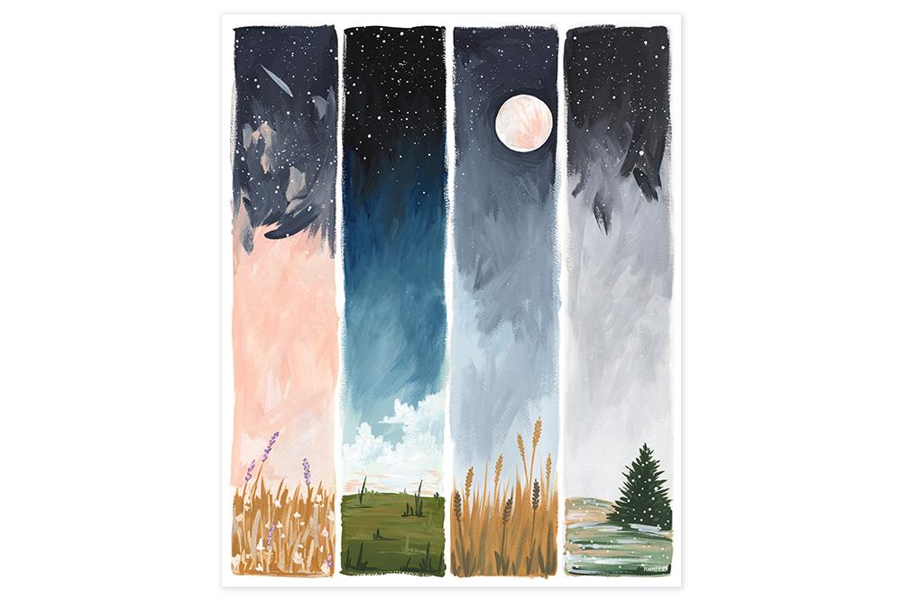 Starry Seasons Art Print