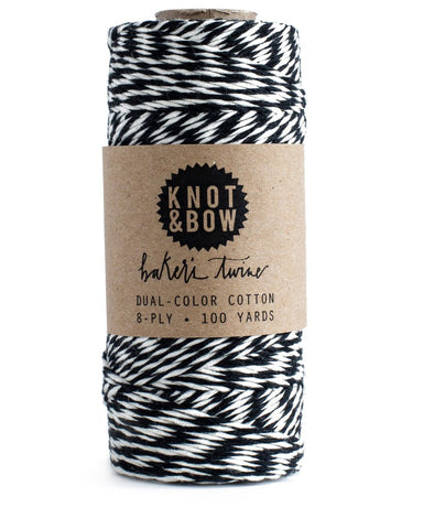 Black and White Bakers Cotton Twine