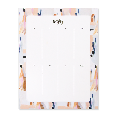 Blue Abstract Agenda Pad