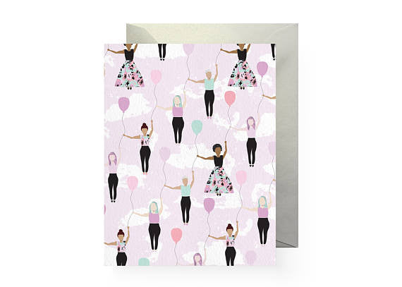 Girls Rise Up Greeting Card