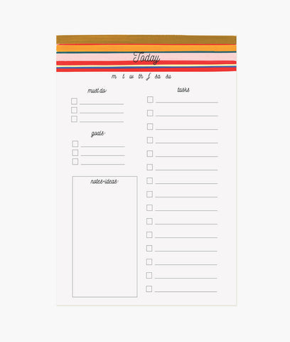 Striped Daily Notepad