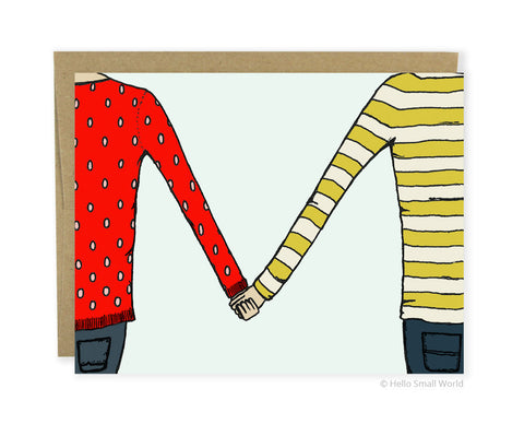 Holding Hands Greeting Card