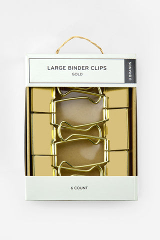 Large Gold Binder Clips