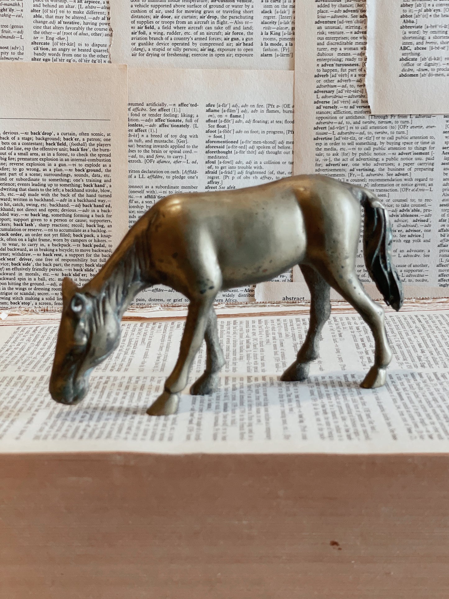 Vintage Brass Horse and Colt