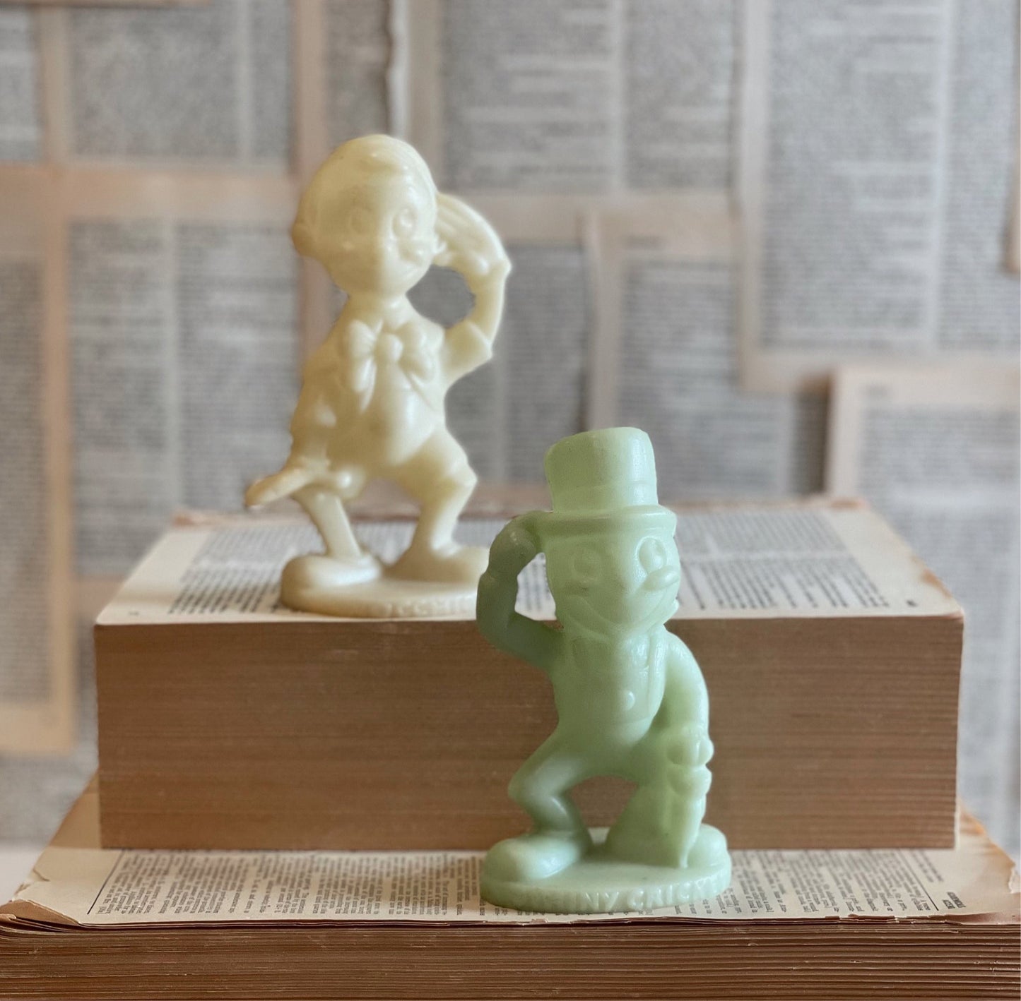 Vintage Walt Disney Productions Figures // Pinocchio // Jiminy Cricket