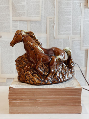 Vintage Horse Lamp