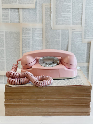 Vintage Pink Princess Rotary Phone