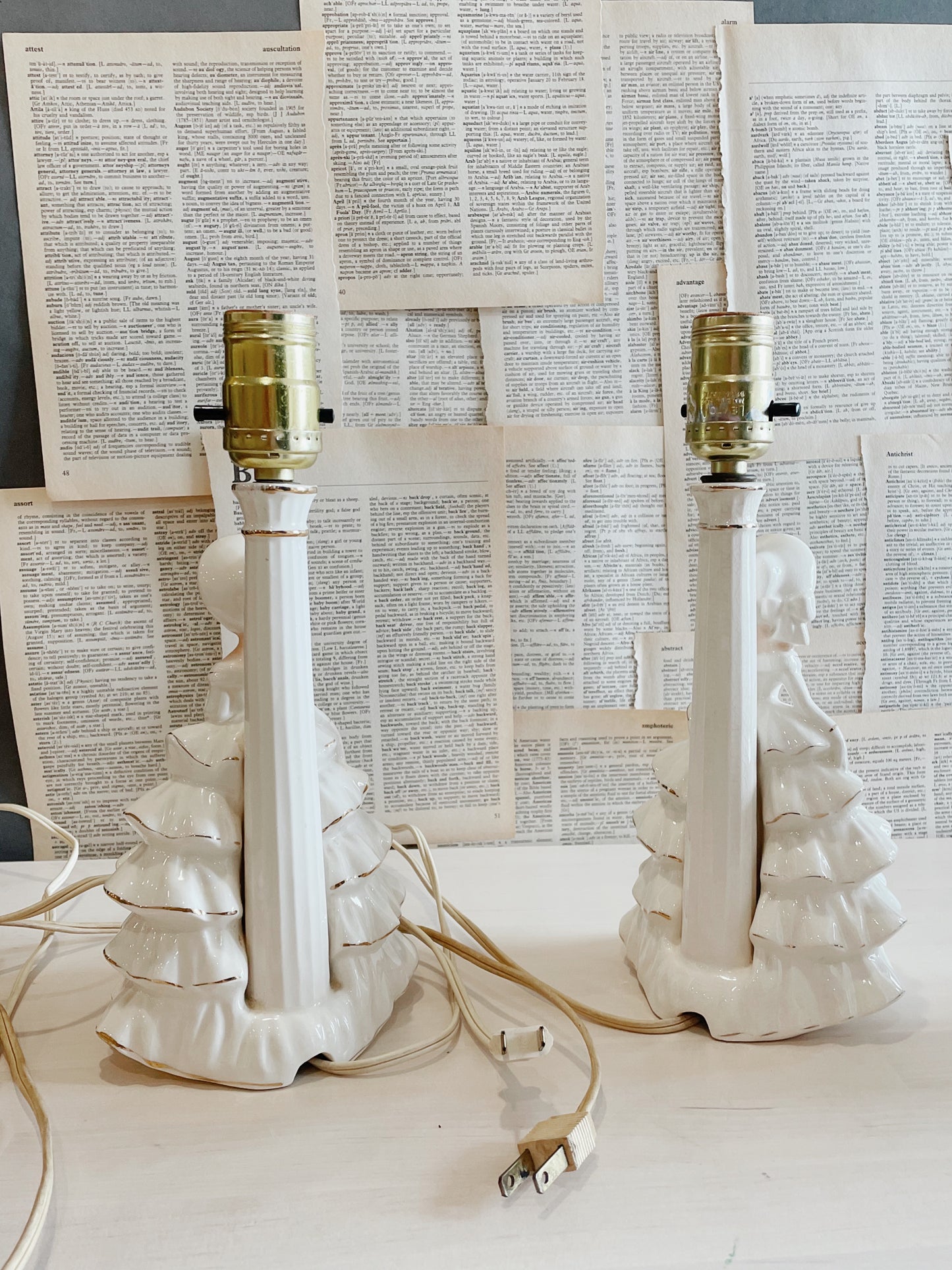 Pair of Vintage Boudoir Lamps