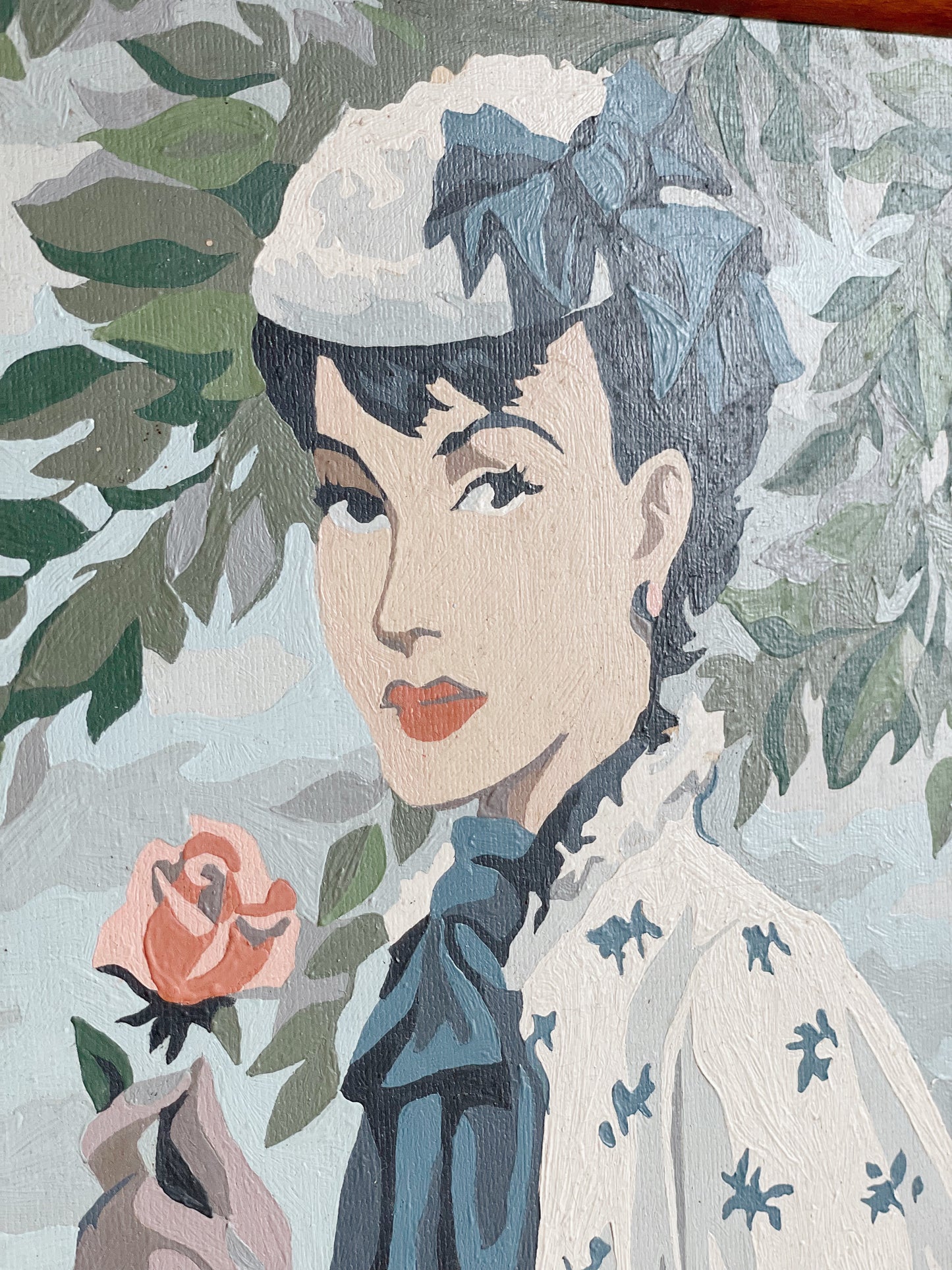 Vintage Pair of Paint By Number Portraits // Ladies // Southern Belles